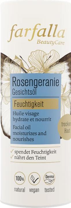 Produktbild Farfalla Feuchtigkeitsspendendes Gesichtsöl Rosengeranie Öl (15 ml, Gesichtsöl)