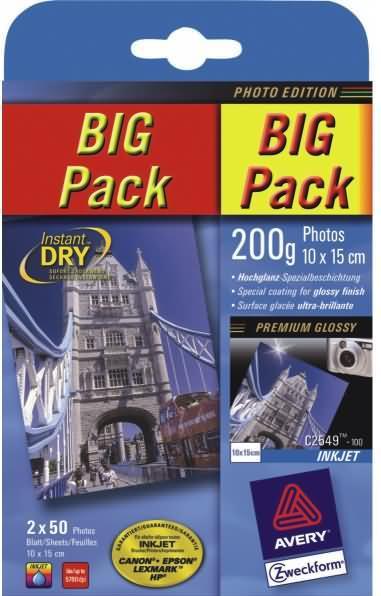 Actual product image Avery Superior Inkjet Photo Paper (200 g/m², 10 x 15 cm, 100 pcs.)