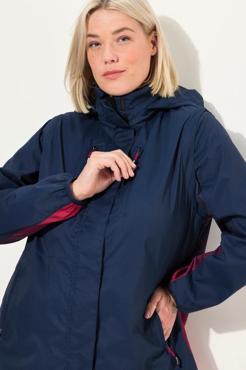 Produktbild Ulla Popken 2-in-1-Funktionsjacke, wasserabweisend, Ärmel anbnehmbar (56)