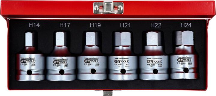 Actual product image KS Tools 3/4" power bit socket set, 6 parts, 14 - 24 mm