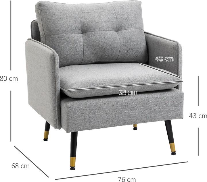 Produktbild Homcom Einzelsessel mit 4 Stahlbeine