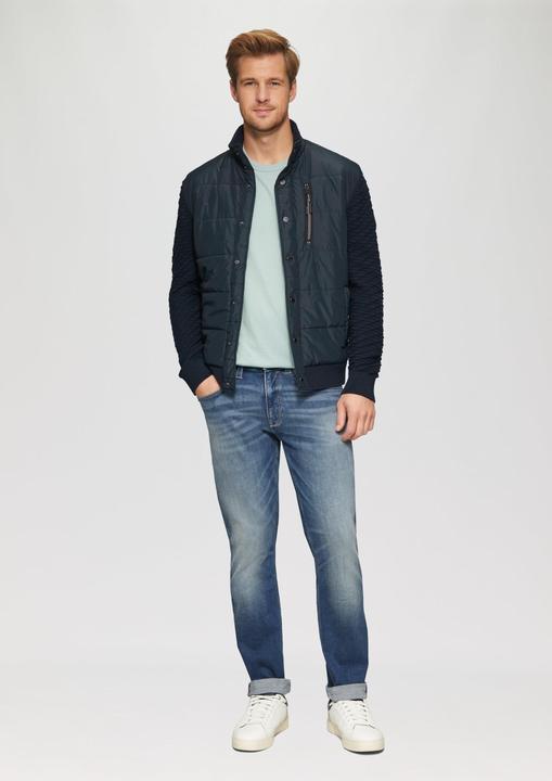 Produktbild s.Oliver Strickjacke Gesteppte Jacke im Fabricmix mit Stehkragen (L)