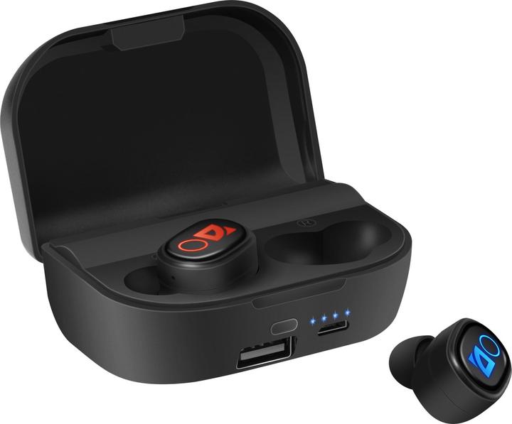 Defender Twins 639 Headset Wired & In-ear Calls/Music Micro-USB Bluetooth Black (Keine Geräuschunterdrückung, 4 h, Kabelgebunden)