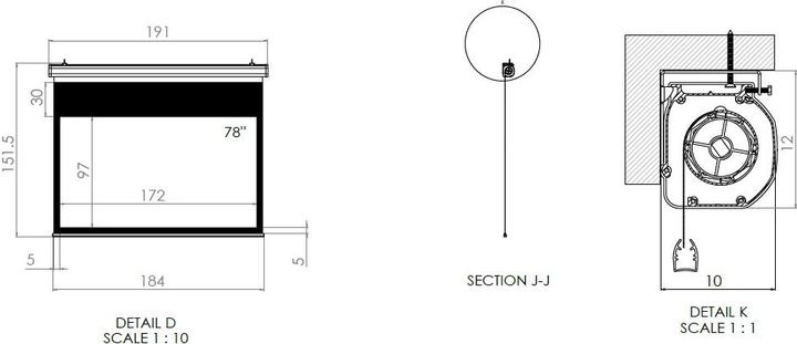 Produktbild Bestvision Leinwand mit Motor 16:9, weiss, 78" (78", 16:9)