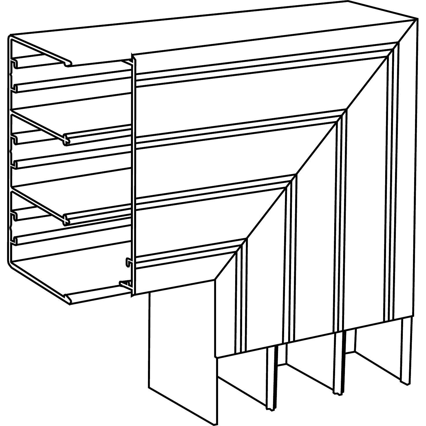 Schneider Electric, Passaggio dei cavi, SE 5440348 Staffa piatta FED con copertura 161/55 bianco RAL9016 Tipo: FED-LS16155