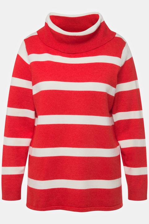 Produktbild Ulla Popken Rollkragen-Pullover, Ringel, kurz, Langarm (50, 52)