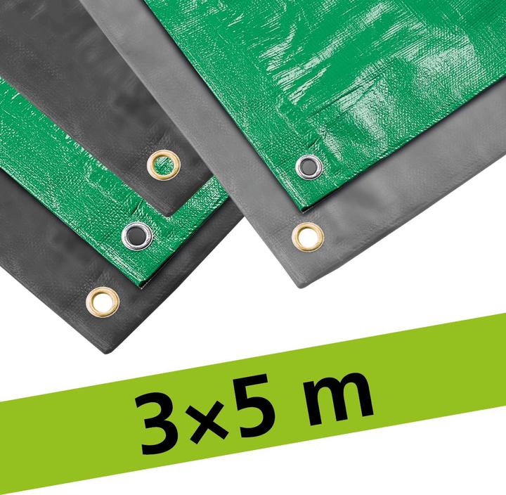 Actual product image Keller Fahnen Allzweckblachen 3x5 m anthrazit 270 g/m2 (5 x 3 m)