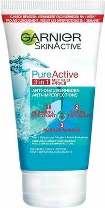Actual product image Garnier Skinactive Face Pureactive 3-In-1 - 150ml - Cleansing, Scrub, Mask (150 ml)