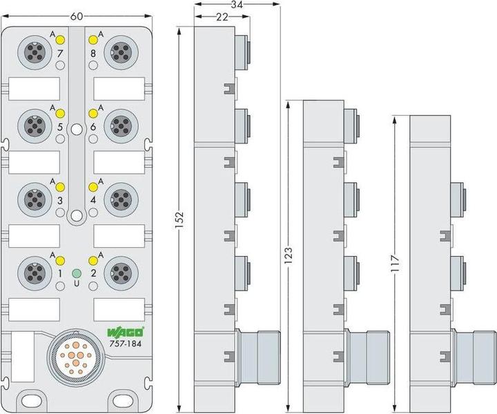 Produktbild Wago Sensor/Aktorbox passiv M12-Ver