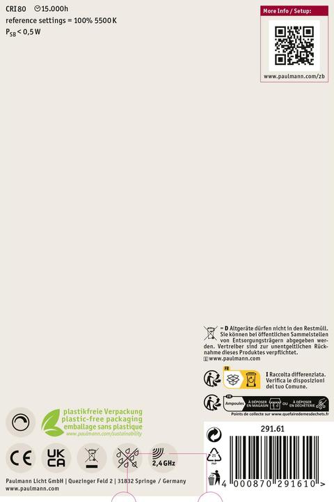 Immagine prodotto Paulmann Filamento Globe Zigbee (E27, 600 lm, 1x)
