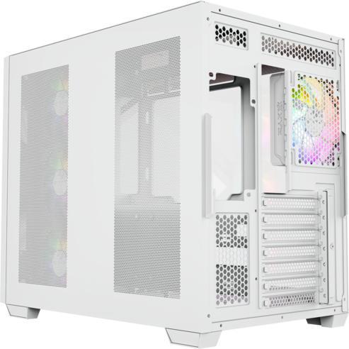 Actual product image xyz Boitier Moyen Tour ATX Qubex RGB avec panneaux vitrés (Blanc) (Micro-ITX, mATX, ATX)