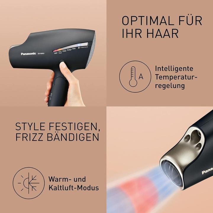 Actual product image Panasonic nanoe™ hair care series hair dryer EH-NA9J with double mineral technology - Champagne Gold (1800 W)
