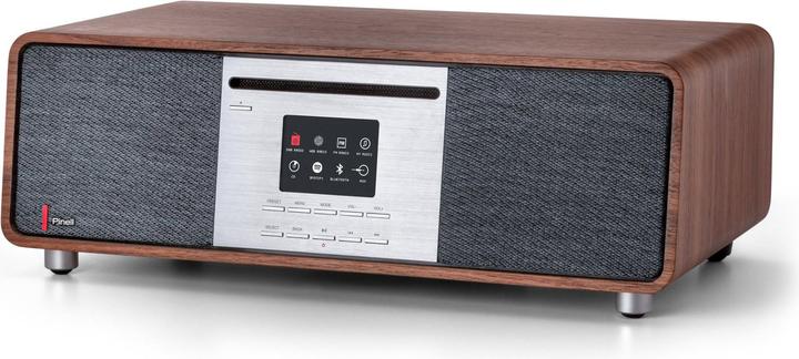 Pinell Supersound 701 - Tutto in uno digitale - Internetradio DAB+ - CD Speler - walnoot hout (DAB, Bluetooth, WiFi)