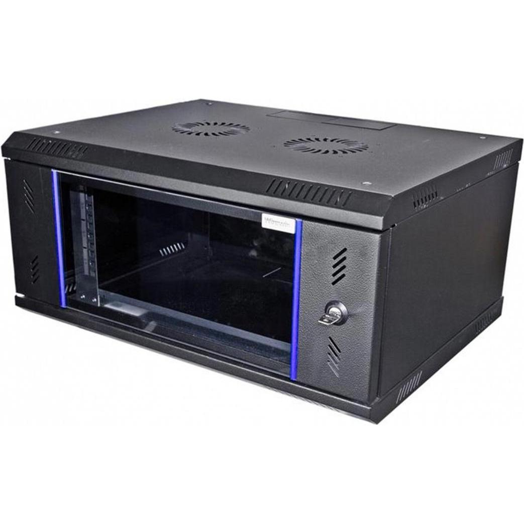 Wirewin Wandschrank 600X450X4U Pro 2nd Gen FP 19 / 4HE / Schwarz (4 HE, 19 Zoll Rack), Serverschrank, Schwarz