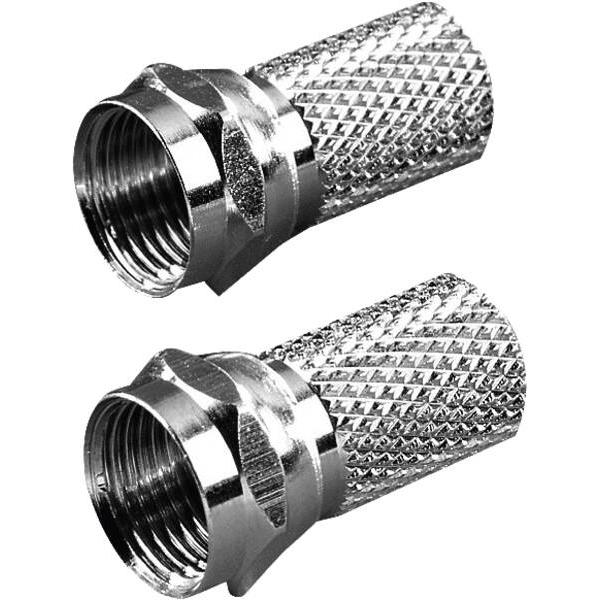 Vivanco 7,0 mm F-Stecker, Satz à 2 Stück. (Spine e connettori), Cavo antenna