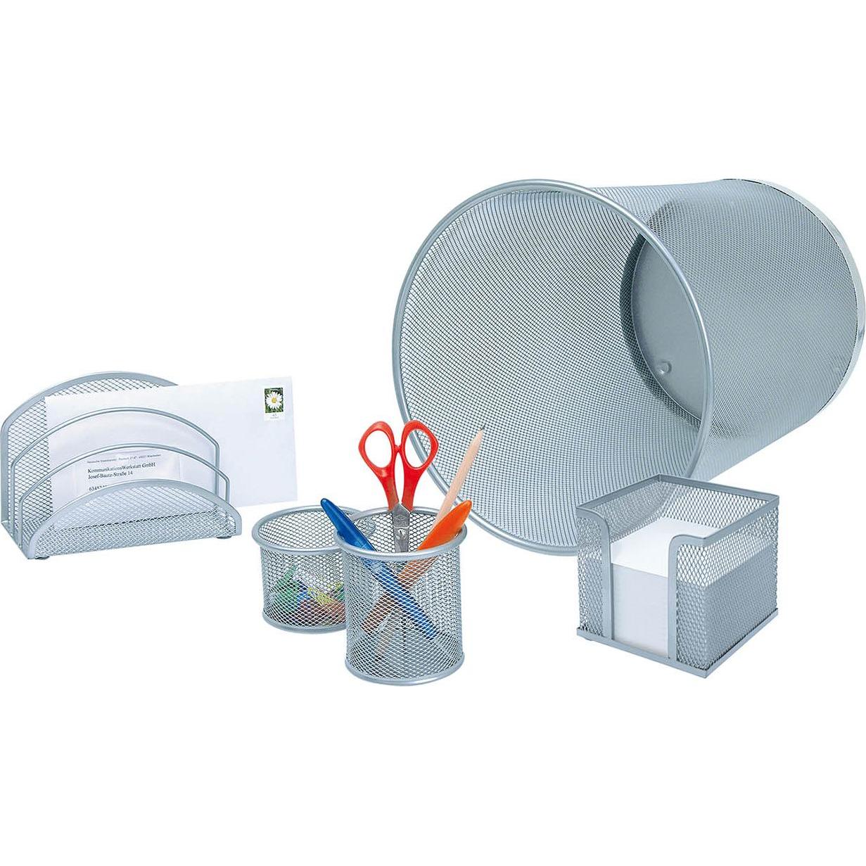 Wedo, Schreibtisch Accessoire, Schreibtisch-Set Office, aus Drahtmetall