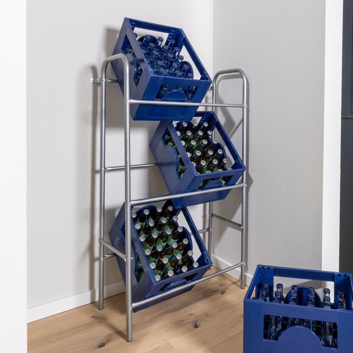 Produktbild Rewe Flaschenkastenständer, silber