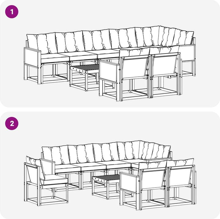 Produktbild vidaXL Outdoor-Sofa