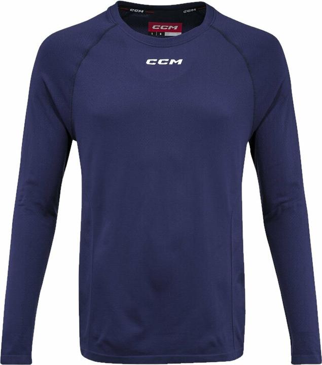Actual product image Reebok CCM Performance Tee SR Kompressions-Langarmshirt (Dunkelblau, XXL) (XXL)