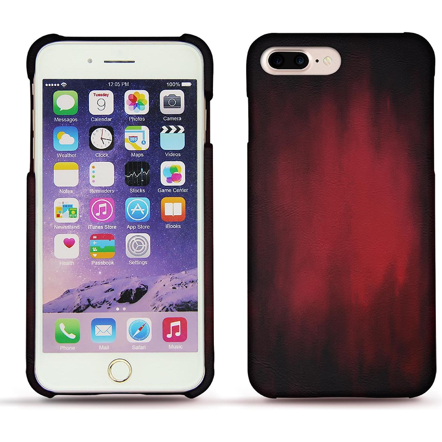 Noreve Lederschutzhülle (Apple iPhone 7 Plus), Smartphone Hülle, Rot