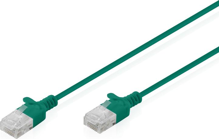 Image du produit Digitus CAT 6 U-UTP Slim Patchkabel, 2 m, vert (U/UTP, CAT6, 2 m)