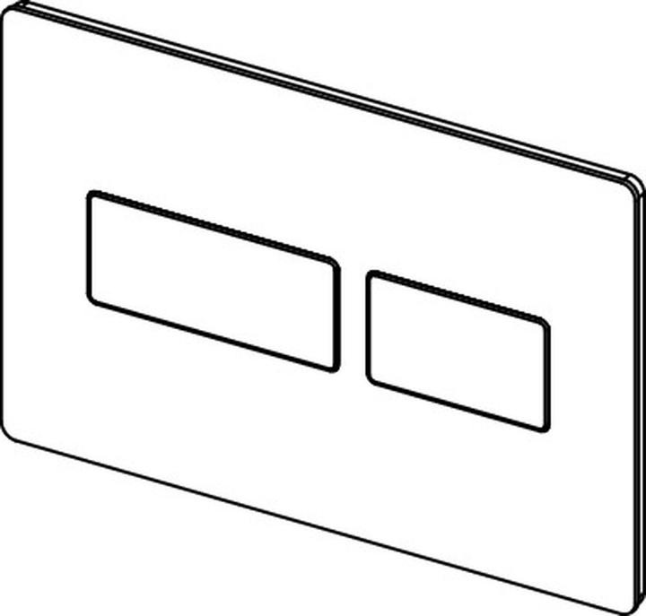 Image du produit TECE Plaque de commande pour WC TECEsolid pour système à deux quantités (blanc mat)