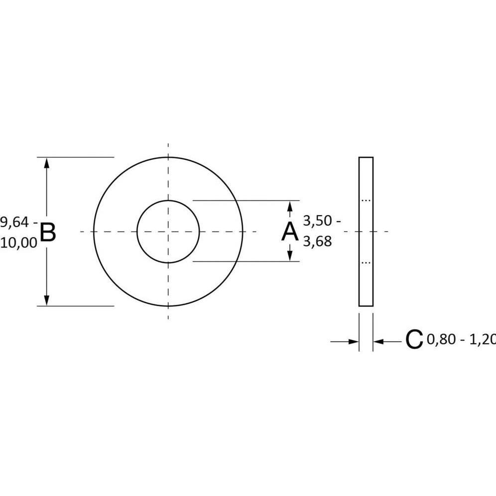 Thumbnail - PB Fastener, Muttern + Unterlegscheiben, unterlegscheibe M3 (M3)