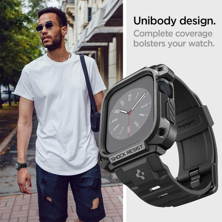 Actual product image Spigen Tough Armor PRO Apple Watch 7/8 45mm czarny/metal black ACS05237