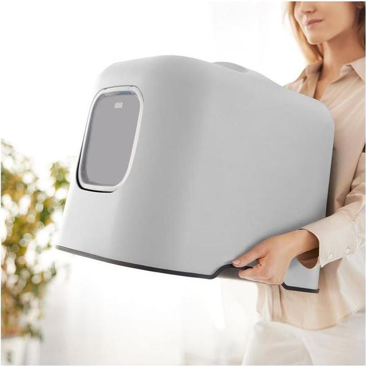 Actual product image Rotho Katzentoilette Bea Hellgrau, Stromversorgung: Keine, App (Cat litter box closed)