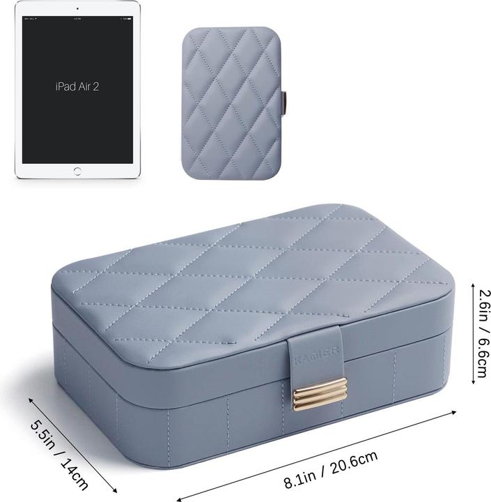 Produktbild Only-Bags.Store Reiseschmuckkästchen, Schmuckaufbewahrung für Ohrringe, Ring, Halskette