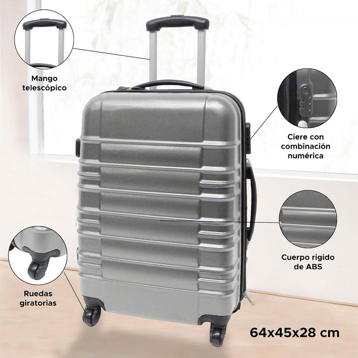 Produktbild Well Home Kofferset mit Schutzbezug Cutie Cat, 4 Räder und Teleskopgriff