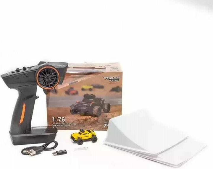 Produktbild Turbo Racing Micro Monster Truck TC-01, Gelb, RTR, 1:76 (RTR Ready-to-Run)