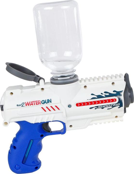 Image du produit Sun Fun Pistolet à eau électrique avec bouteille, blanc/bleu, 18 cm (PET Bouteille)
