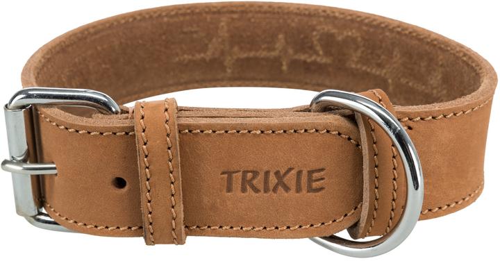 Trixie Rustic Fettleder-Halsband Heartbeat (M, Hund)