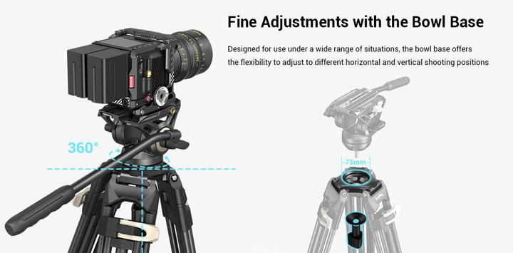 Immagine prodotto SmallRig AD-01 supporto per testa fluida ad alte prestazioni (Metallo)