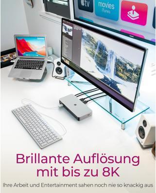 Productafbeelding Icy Box IB-DK2880-C41 (USB-C, 11 ports)