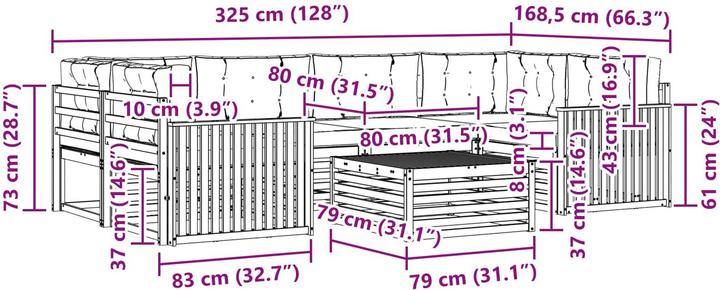 Produktbild vidaXL Outdoor-Sofa