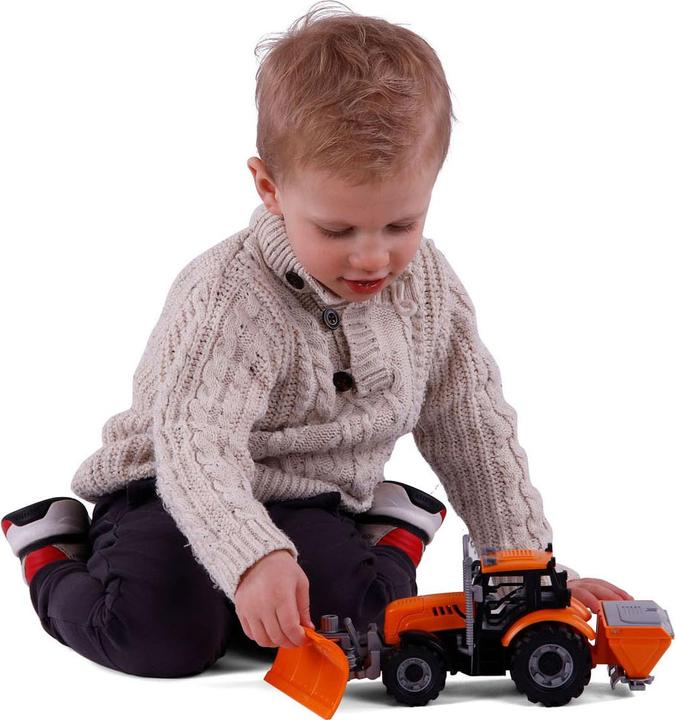 Produktbild Polesie Cavallino Traktor mit Schneepflug Gelb, Massstab 1:32