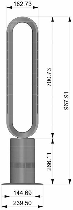 Produktbild Kibernetik BSV97 Bladeless Stand Ventilator
