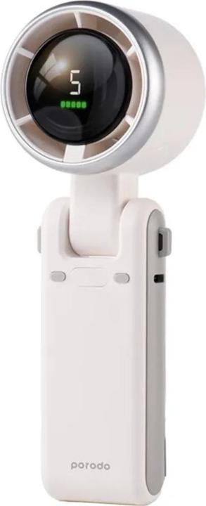 Actual product image Porodo 3in1 Multi Fuctional 180° Foldable Mini Turbo Fan
