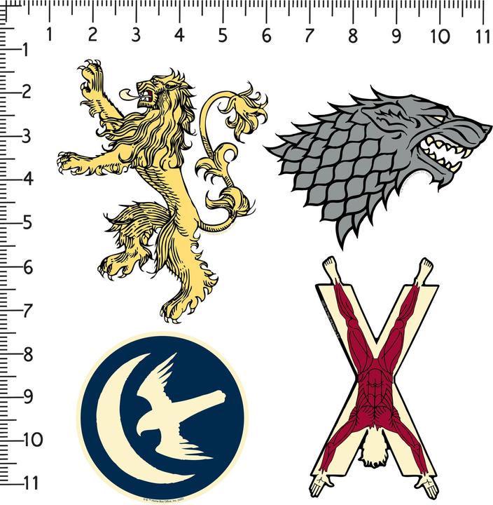 Actual product image Game of Thrones Deluxe House Crests Stickers (Pack of 50)