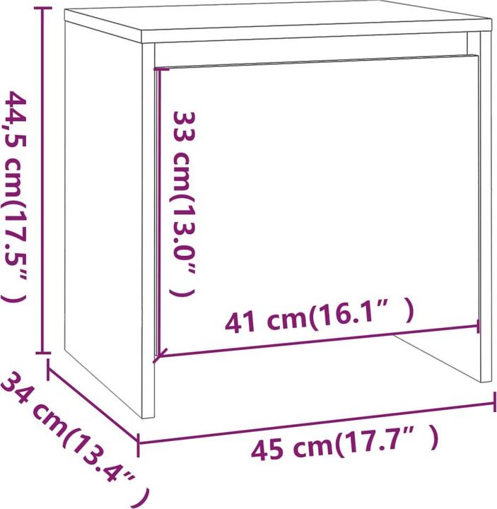 Immagine prodotto vidaXL Nachttisch (45 x 34 x 44.50 cm)