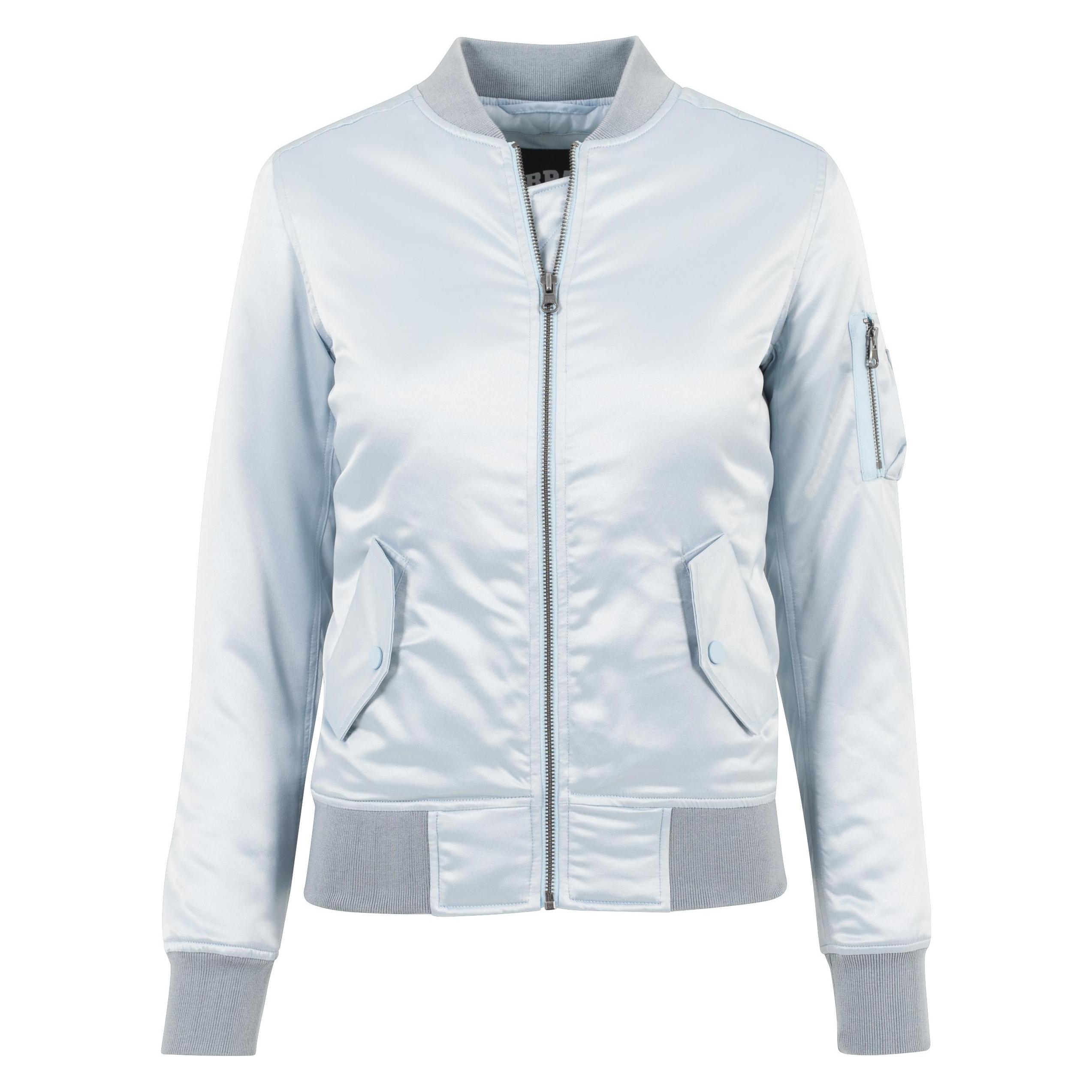 Urban Classics, Damen, Leichte Jacken, Bomberjacke Damen Urban Classic Satin, Blau, (Xs)