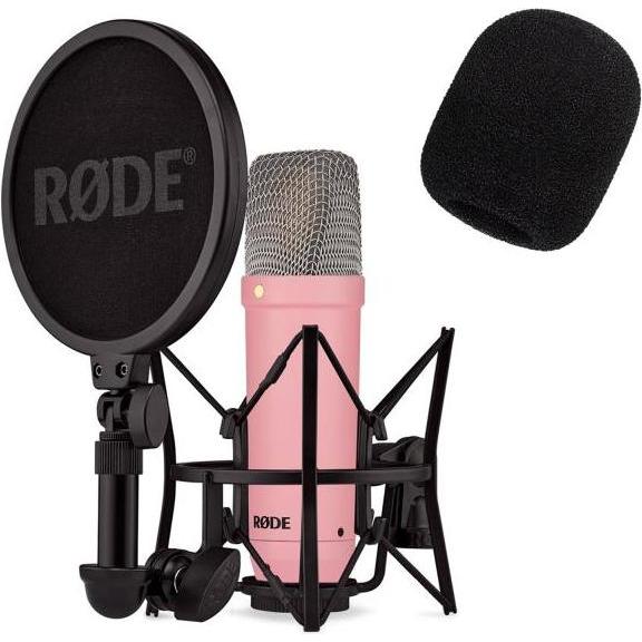 RØDE NT1 Signature Pink Mikrofon mit Popschutz, Mikrofon