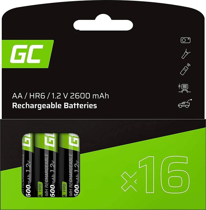 Actual product image GreenCell 16x Battery Mignon AA R6 2600mAh Ni-MH (16 pcs., AA, 2600 mAh)