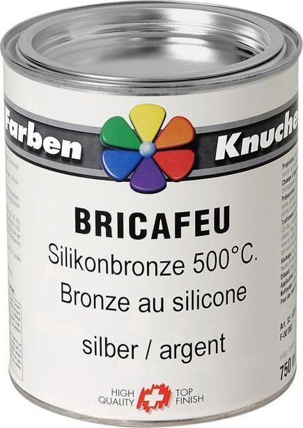 Immagine prodotto Knuchel Vernice al silicone 500° Bricafeu (Argento, 0.13 l)