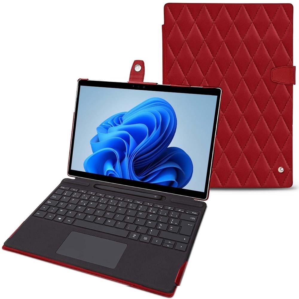 Noreve Lederschutzhülle Microsoft Surface Pro8 (Microsoft Surface Pro 8), Tablet Hülle, Rot