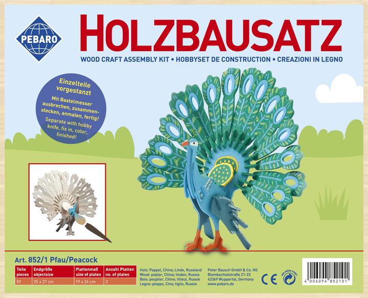 Produktbild Pebaro Holzbausatz Pfau