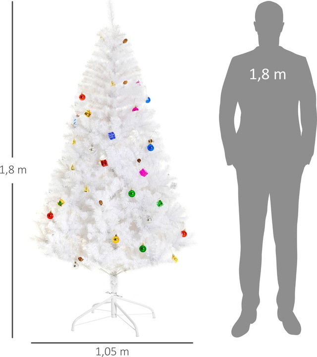 Produktbild Homcom Künstlicher Weihnachtsbaum inkl. Metallständer (180 cm)