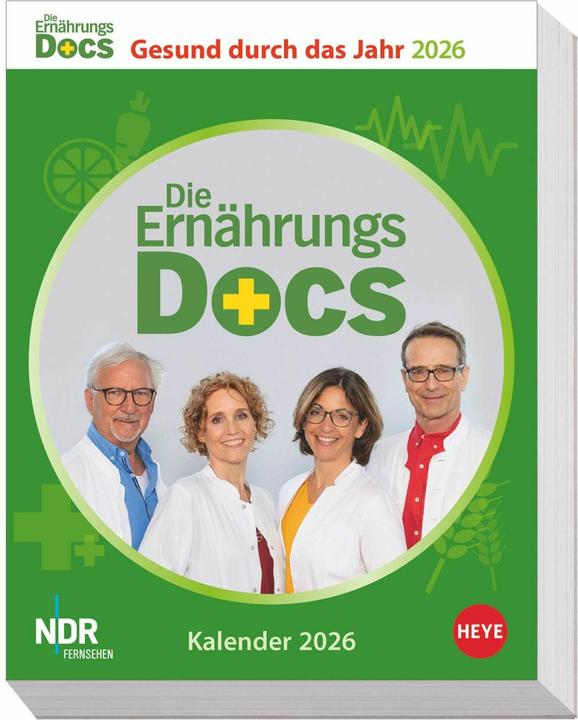 Heye Die Ernährungs-Docs - Gesund durch das Jahr Tagesabreisskalender 2026 (Harter Einband, Deutsch)